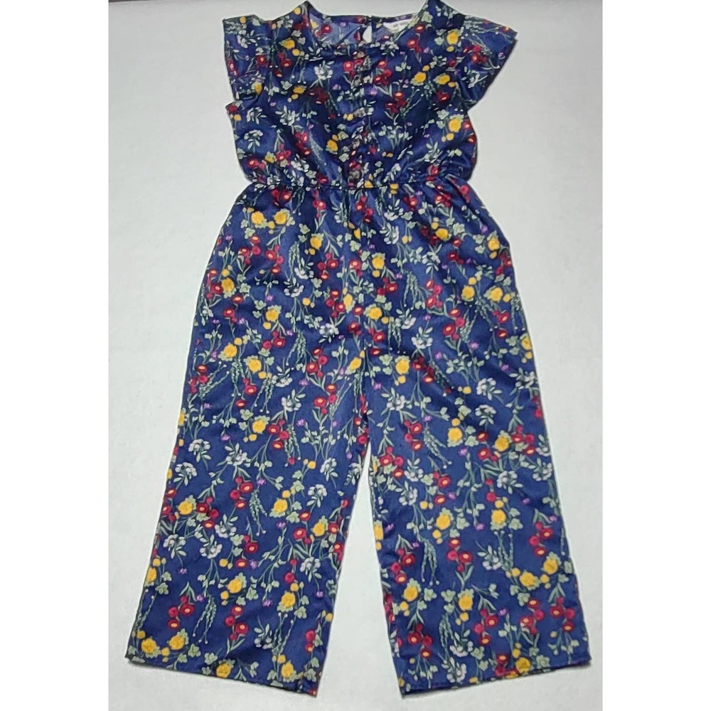 Girls Jumper by Ob-Sess Large Short Sleeve Navy & Floral Print